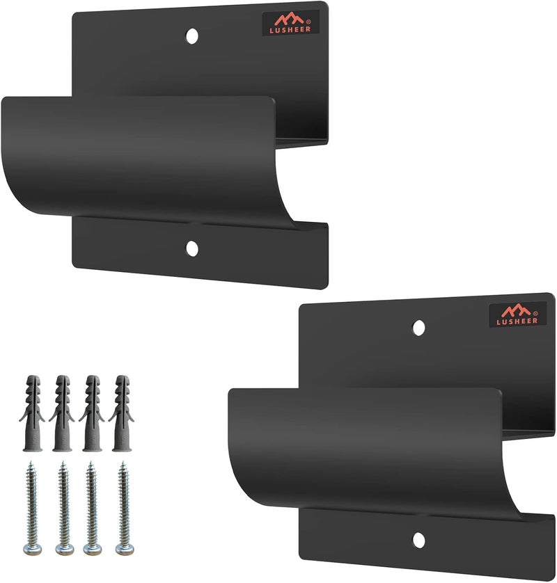 Lusheer Ladder Hooks for Garage Wall,Ladder Hanger for Garage Wall,Wall Mount Wheelbarrow Hanger, Patio Furniture, Chair & Ladder - Ladder Holder Wall Mount (2 Pack) - Image 1